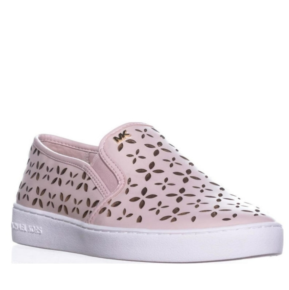 MICHAEL Michael Kors MK Leather Signature Keaton Slip On Sneakers 10M